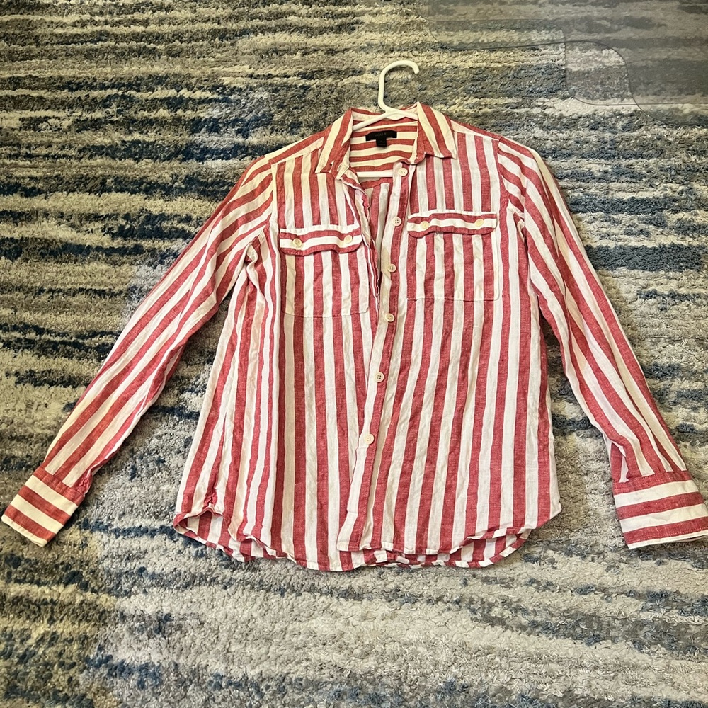 J Crew Linen Button Down